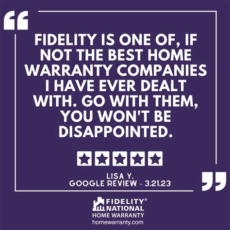 Fidelity National Home Warranty on LinkedIn: Thank you Lisa!