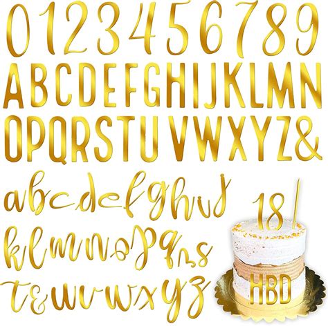 Incrizma Acrylic Number Cake Topper with 0-9 Numbers, a-z Letter and A ...