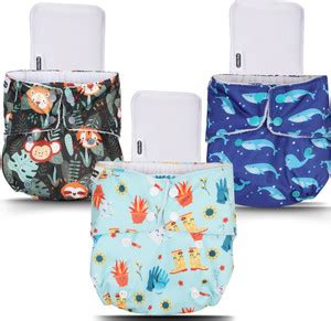 LittlePea Reusable Cloth Diapers + Insert Pad | Adjustable, Freesize ...