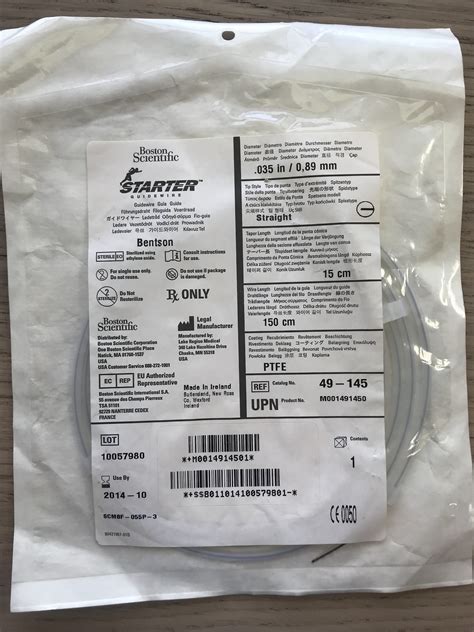 New BOSTON SCIENTIFIC / Lake Region Medical 49-145 Starter Guidewire ...