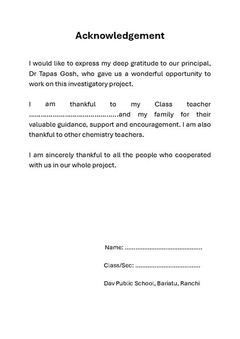 Chemmmmmmmm - Important stuff - Acknowledgement I would like to express ...