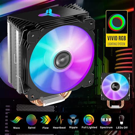 Buy JONSBO CR1000 RGB CPU Cooling Fan, CPU Cooler 4 Heat Pipes ...