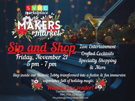 Makers Market: Sip & Shop, SVRC Marketplace, Saginaw, 21 November 2025 ...