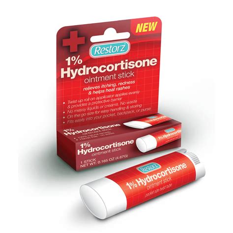 Restorz Hydrocortisone 1% Cream Stick for Fast Relief | Itching, Redness, Rashes | Easy-to-Use ...