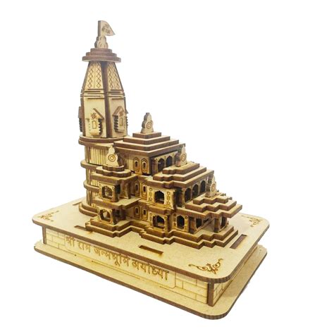 Surprise Wrap Ayodhya Shri Ram Mandir | Wooden Model | Small Temple ...