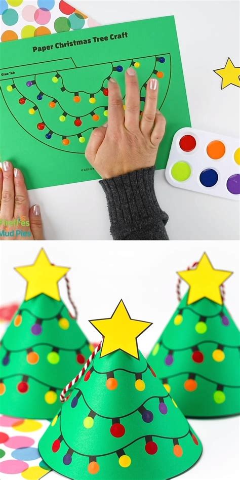 Paper Christmas Tree Craft | Christmas crafts, Preschool christmas ...