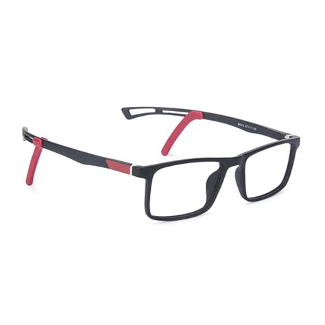 Buy Kids Glasses: Matte Black Red Black Full Rim Rectangle Kids 5-8 yrs ...