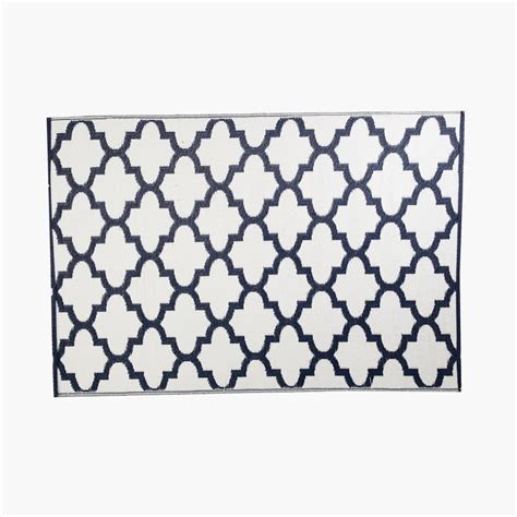 Buy Canterbury Textured Polypropylene Blue Woven Mat - 180x210 cm from ...