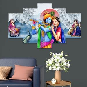SWAMI SAMARTH WORLDWIDE Lord Radha Krishna MDF UV Textured wall ...