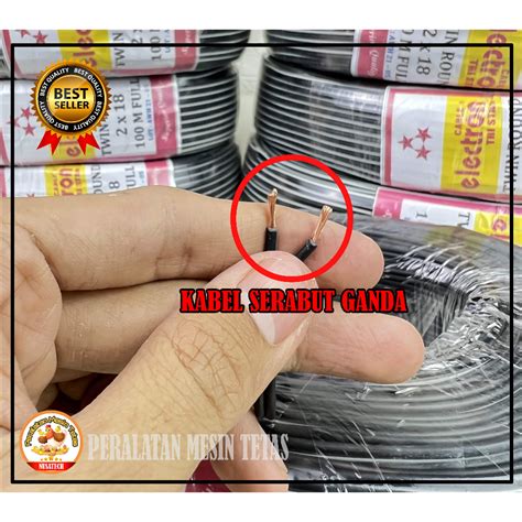 Jual Kabel Listrik Serabut Ganda Tembaga ASLI 2 X 18 PER METER | Shopee ...