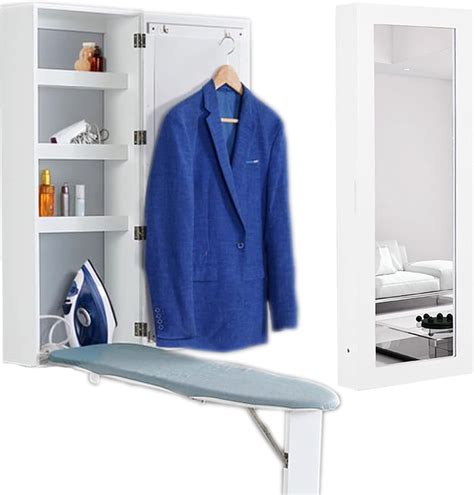Organizedlife Wall Mounted Ironing Board with Storage Cabinet,Built in ...