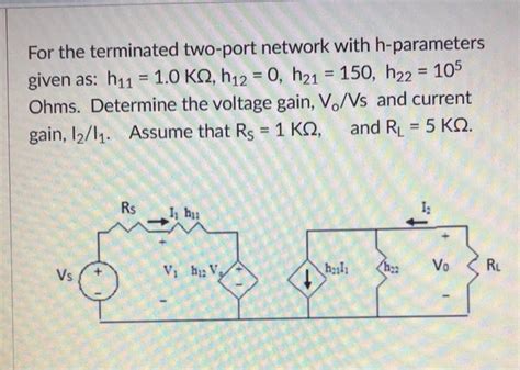 Image result for Two Port Network H-Parameters