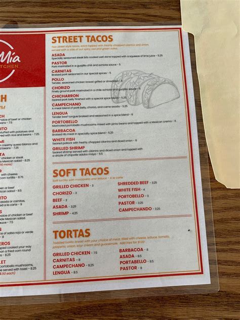 Menu at Casa Mia Mexican Kitchen restaurant, St. Peters, 235 Jungermann ...