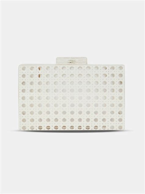 Buy Caprese Golia Small White Clutch @ Rs.1754 | Caprese Bags