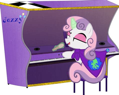 Sweetie Belle, playing her Jazzy Piano by Flutterflyraptor on DeviantArt