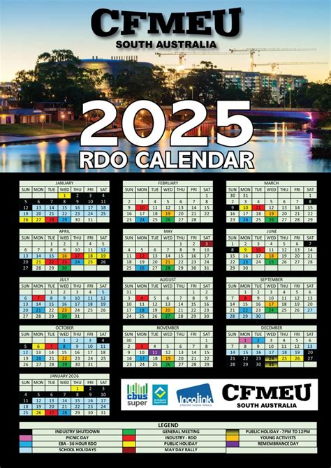 CFMEU SA - The 2025 RDO Calendar is out now!! | Facebook