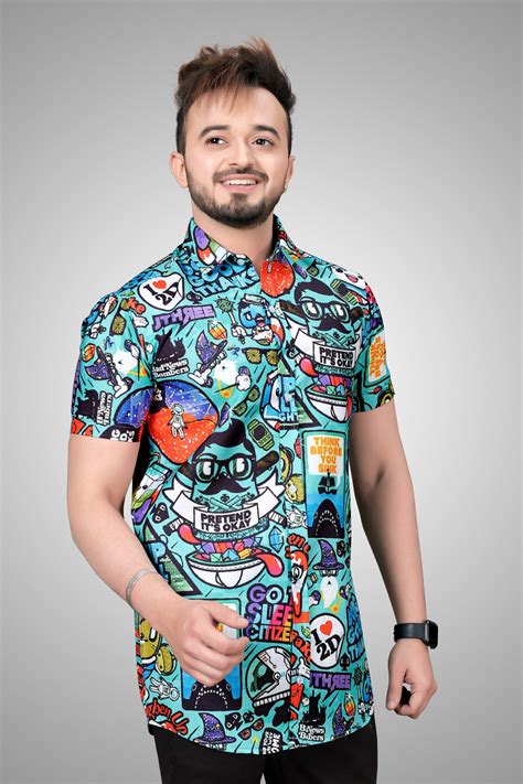 Space Anime Printed Colourful Shirt | Printed casual shirts – London Prints