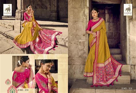 Gajraj 300 Series Occasional Designer Silk Saree Collection: Textilecatalog