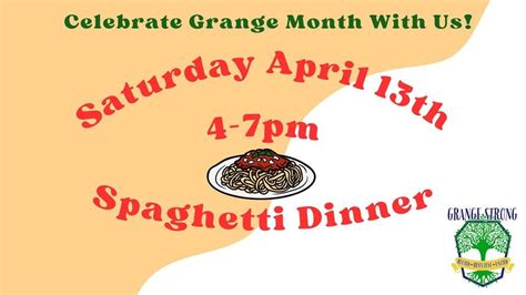 Words for Thirds Spaghetti Dinner, Springwater Grange #263 - Estacada ...