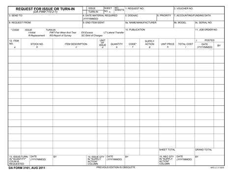 DA Form 3161 ≡ Fill Out Printable PDF Forms Online