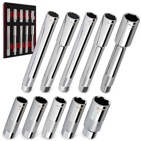 ABN Extra Deep Well Socket Set - 3/8in Drive Extended 6 and 12 Point S