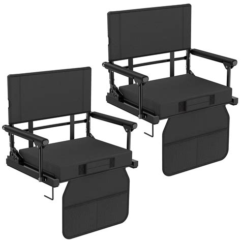 Annzoe 2 Pack Stadium Seats for Bleachers with Back Support, 600 lbs ...