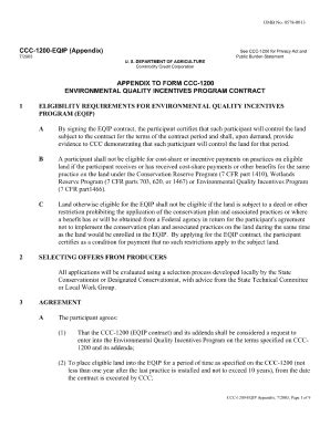 ccc 1200 conservation program application form - Blank Fillable ...