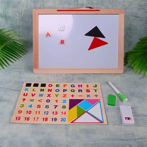 Double-Sided Wooden Learning Board for Kids – Magnetic & Interactive ...