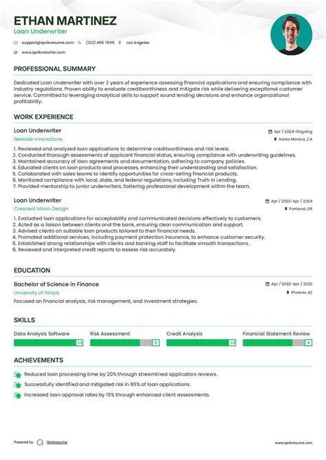 10+ Loan Underwriter Resume Samples & Templates for 2025