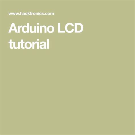 Arduino LCD Tutorial Eleego 的图像结果