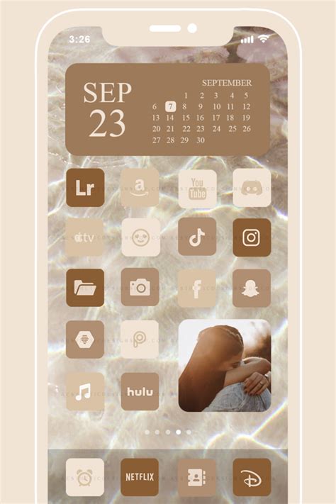 180 Brown aesthetic home screen app icons ⋆ The Aesthetic Shop