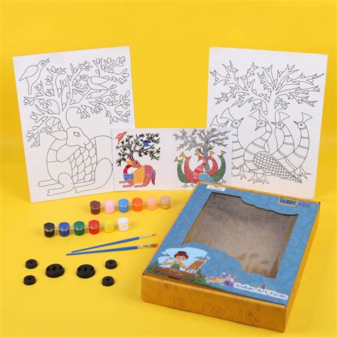 DIY Self Painting Art of India Canvas Kit - Gond Art– Hobby Decor Pvt Ltd