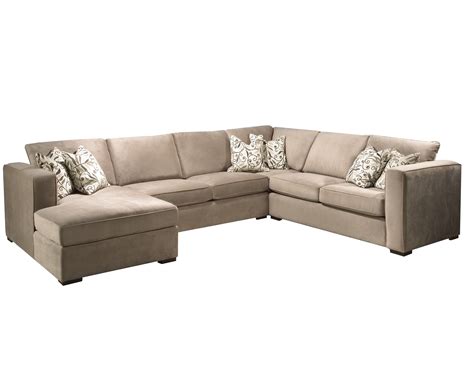 Modern Light Brown Microfiber Sectional with Chaise | Microfiber ...