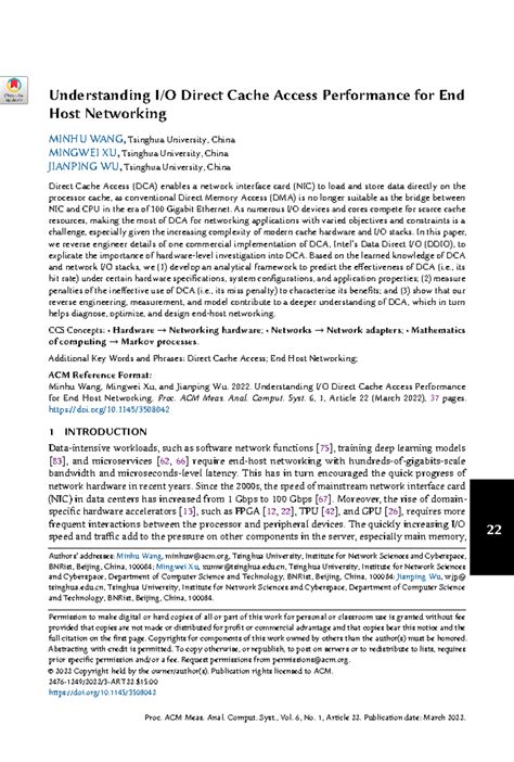 DCA - none - 22 Understanding I/O Direct Cache Access Performance for ...