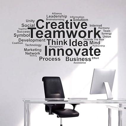 StickMe 'Team Work - Typography - Office - Inspirational - Motivational ...