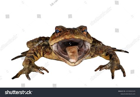 Frog Open Mouth On White Background Stock Photo 2233832105 | Shutterstock