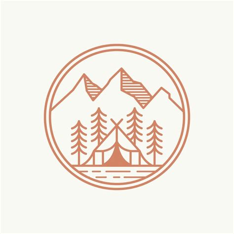 Camping outdoor logo | Premium Vector