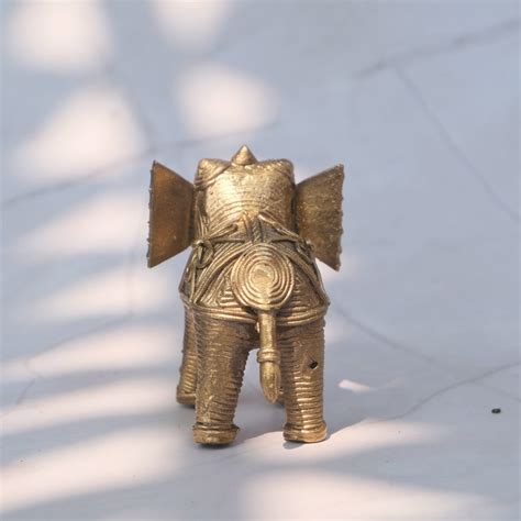 KalaKart Dhokra Miniature Elephant By Sanatana Pradhan - Ancient Handi