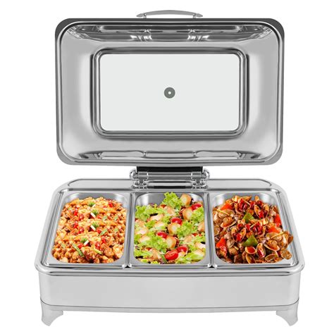 Electric Buffet Food Warmers Commercial Heat Food Countertop Silver ...