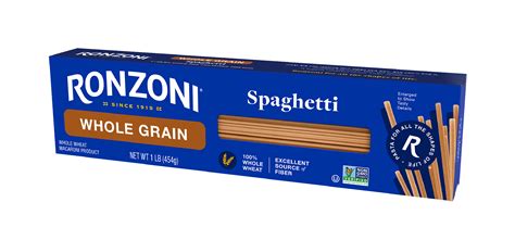 Whole Wheat Pasta | Ronzoni® - Whole Grain Spaghetti