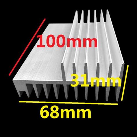 Jual Pendingin HS aluminium Model F 31mm 68mm 100mm 10cm dgn 17 sirip ...
