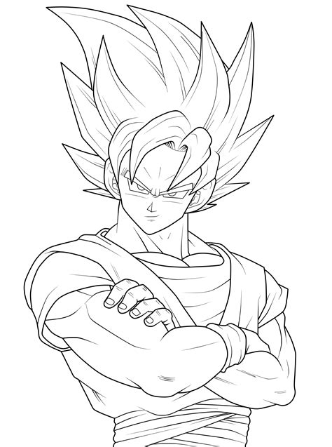 Goku Super Saiyan - Dragon Ball Coloring Pages