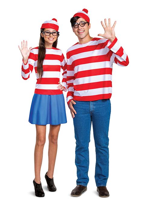Where's Waldo Adult Striped Wenda Costume | Where's Waldo Costumes