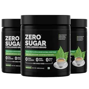 Wellversed Zero Sugar Zero Sugar (3X400G)|Stevia & Monk Fruit Sweetener ...