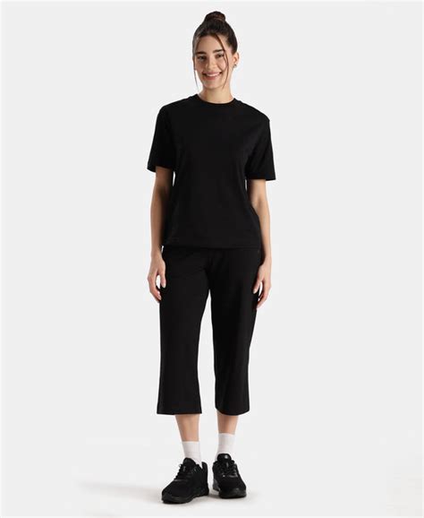 Buy Super Combed Cotton Rich Oversized T-Shirt with Side Slits - Black ...