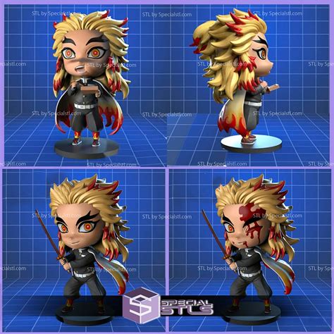 Kyojuro Rengoku Nendoroid STL Files from Kimetsu no Yaiba 3D Model ...