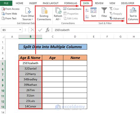Excel Split Data into Multiple Sheets 的图像结果