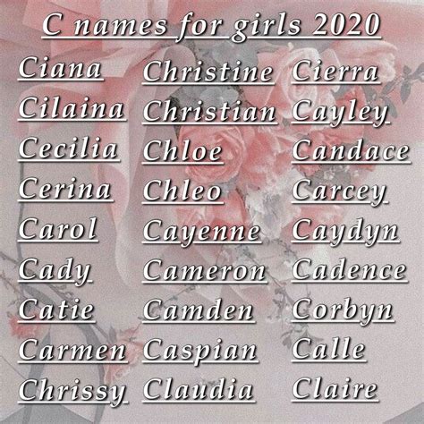 C names for girls 2020 – Artofit
