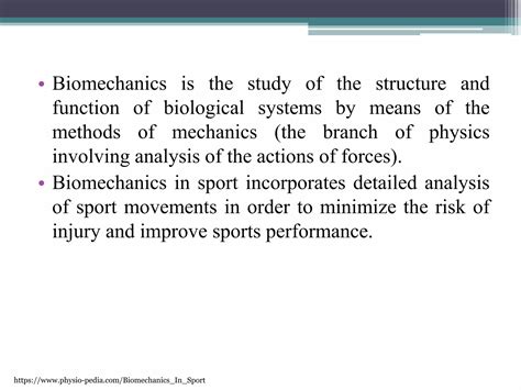 Biomechanics in sports | PPTX