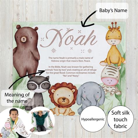 Personalized Meaning Name Baby Blanket, Meaning Name Gift, Baby Blanket ...